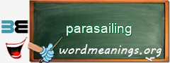 WordMeaning blackboard for parasailing